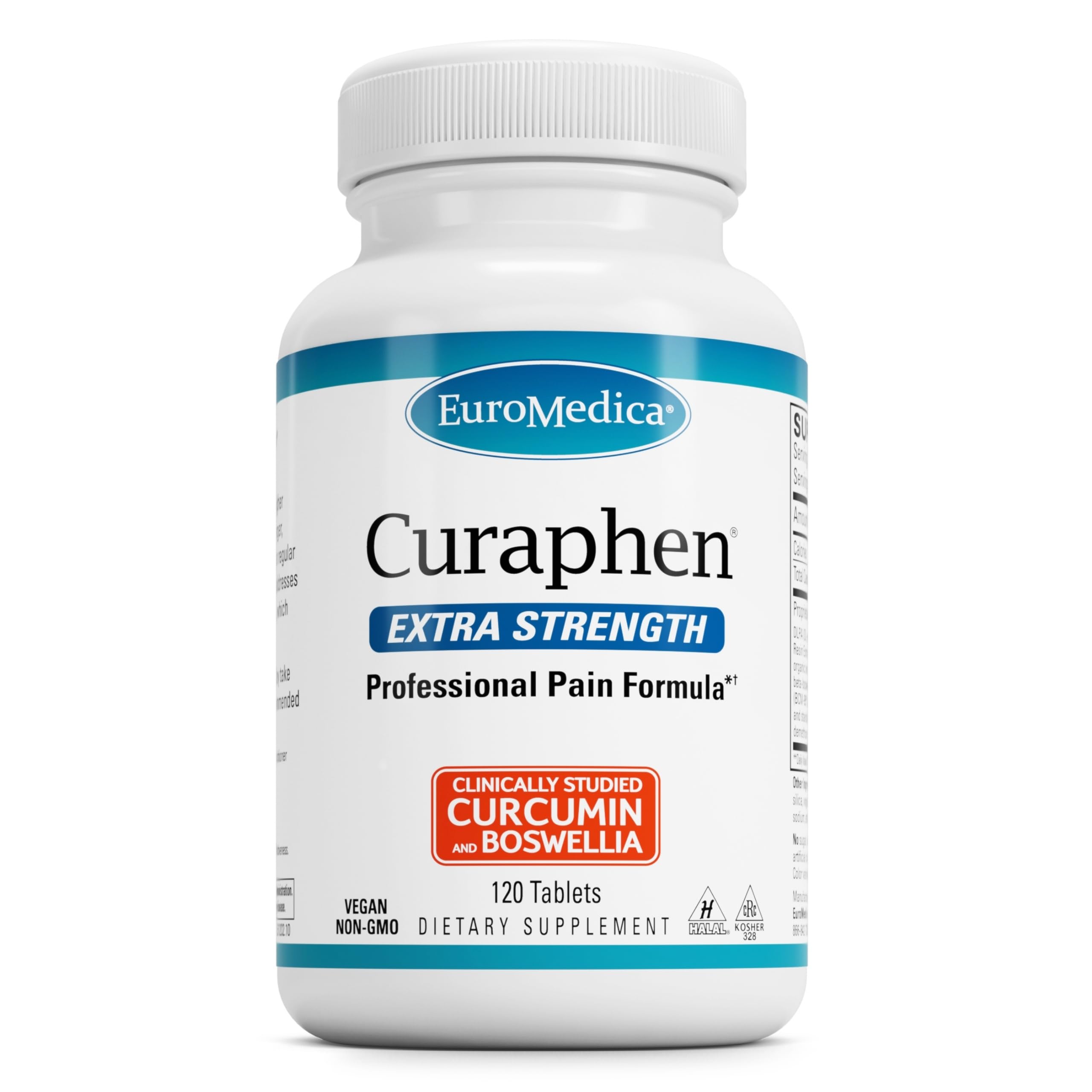 EuroMedica Curaphen frontal mostrando envase y etiquetas, claridad de ingredientes