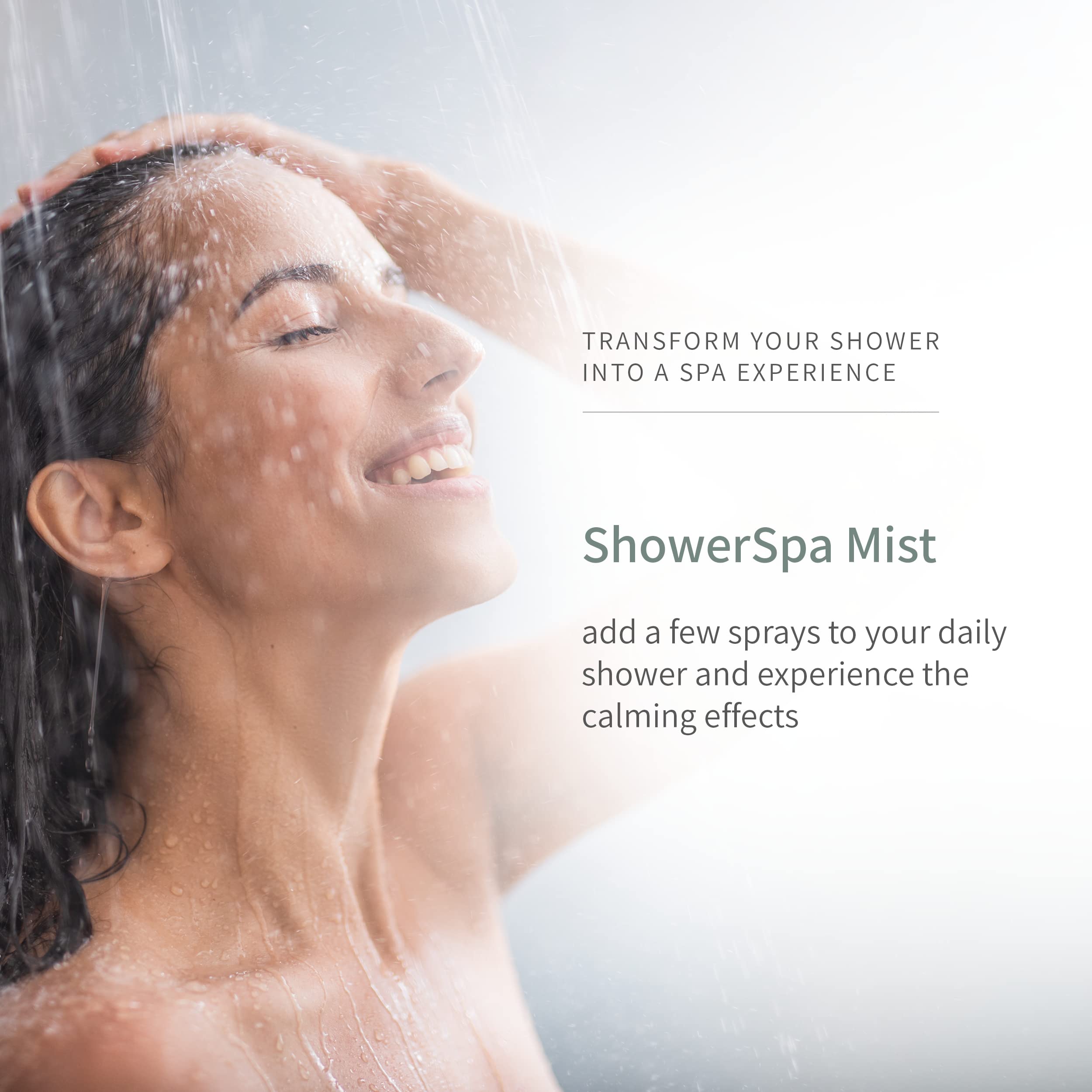European Spa Source spray en uso en ducha para crear ambiente tipo spa