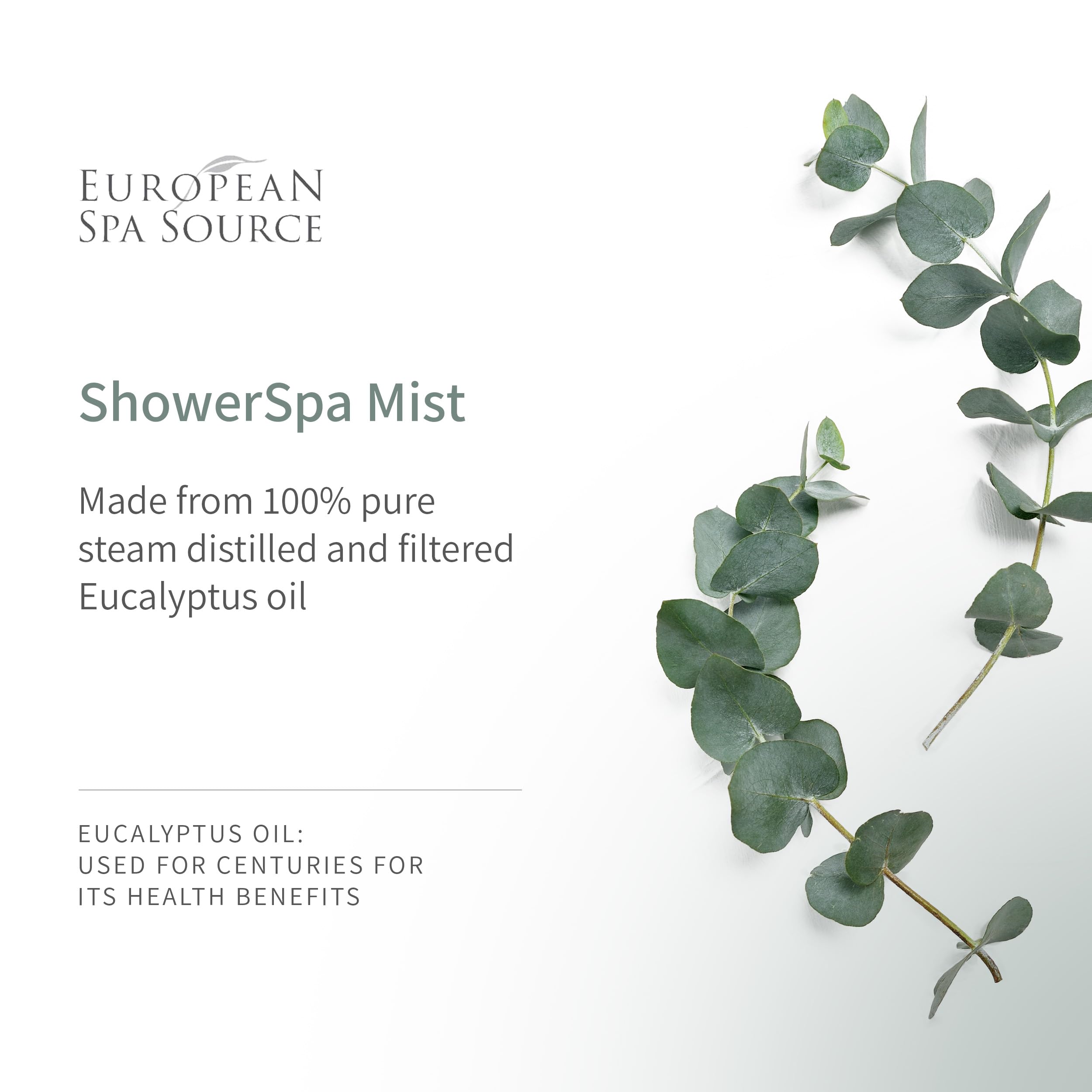 European Spa Source spray en uso bajo ducha, aporta sensación de spa