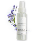 European Spa Source frasco frontal mostrando diseño y beneficio de aromaterapia