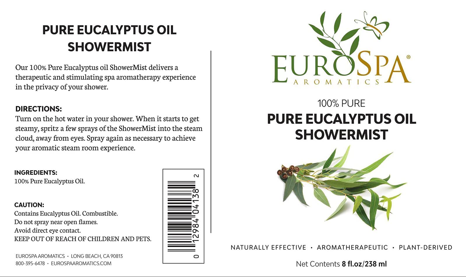 EuroSpa Aromatics aceite claro en frasco demostrando pureza