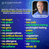 Euvexia etiqueta nutricional clara sin azúcar ni calorías por porción