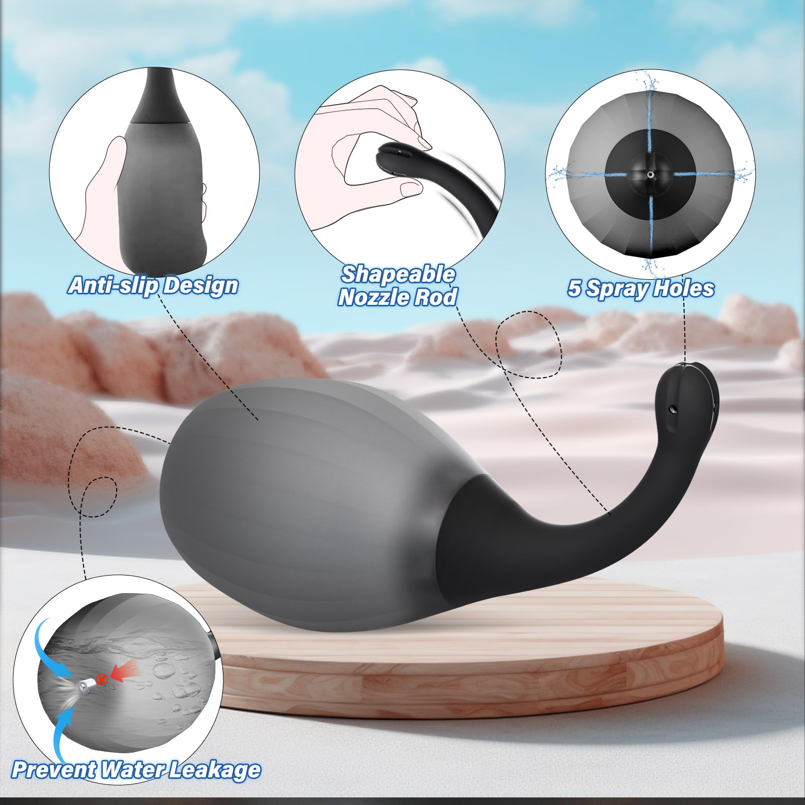 Euwvdy detalle de la boquilla moldeable de silicona, adaptabilidad y comodidad