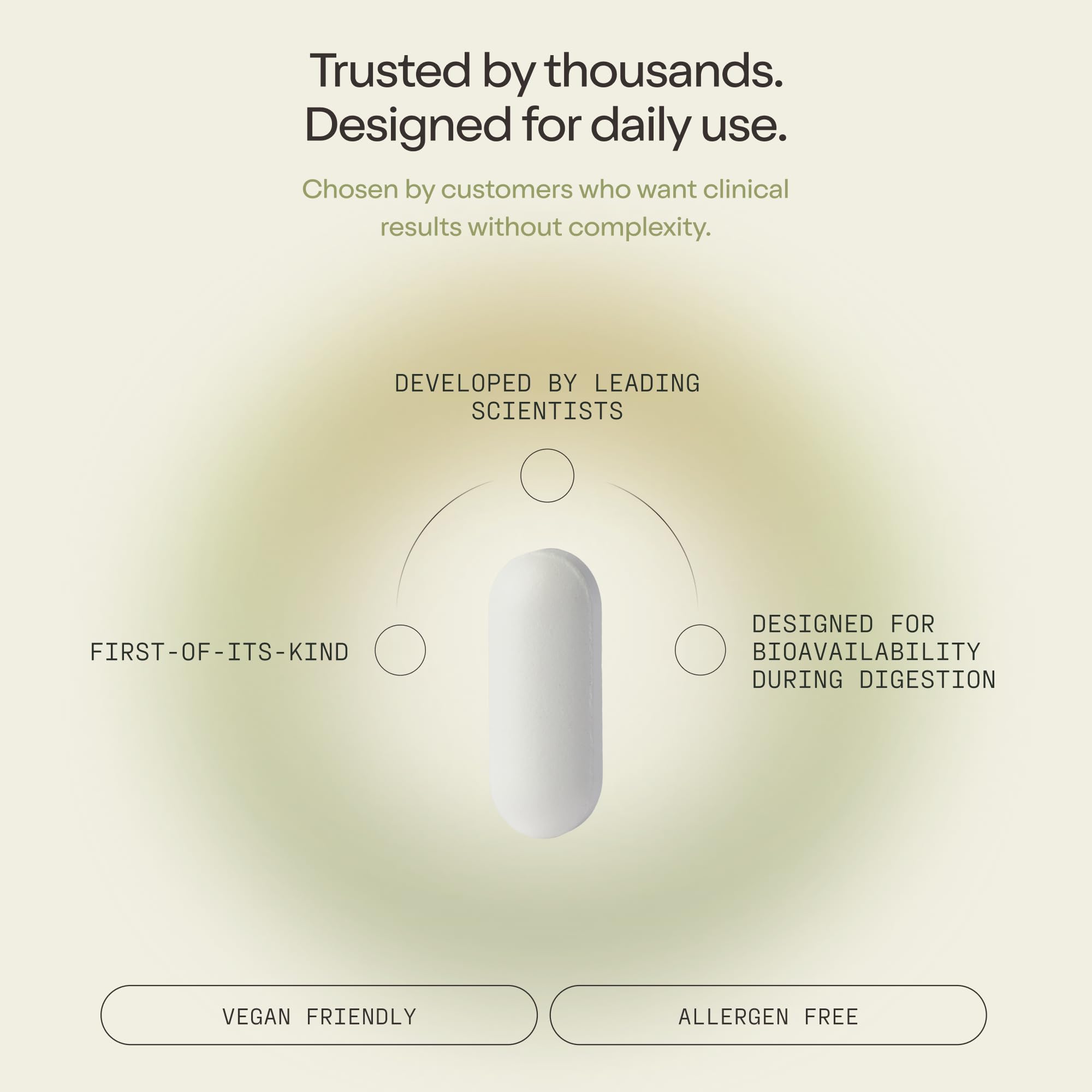 EV1 PEPTIDE etiqueta con ingredientes y pruebas de pureza visibles
