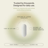 EV1 PEPTIDE etiqueta con ingredientes y pruebas de pureza visibles
