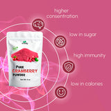 EVADY polvo en batido rosa realzando color y nutrición en bebida