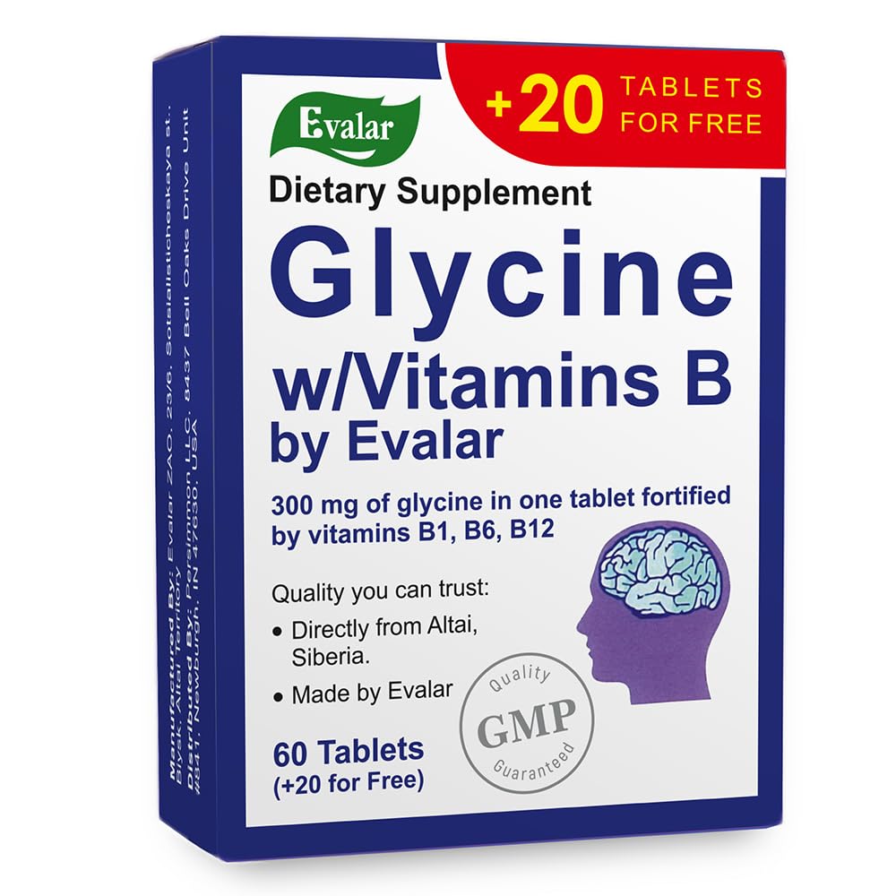 Evalar envase frontal mostrando Glycine Forte y beneficio comodidad