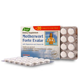 Mano sosteniendo comprimidos Evalar Motherwort Forte para comparar escala y portabilidad