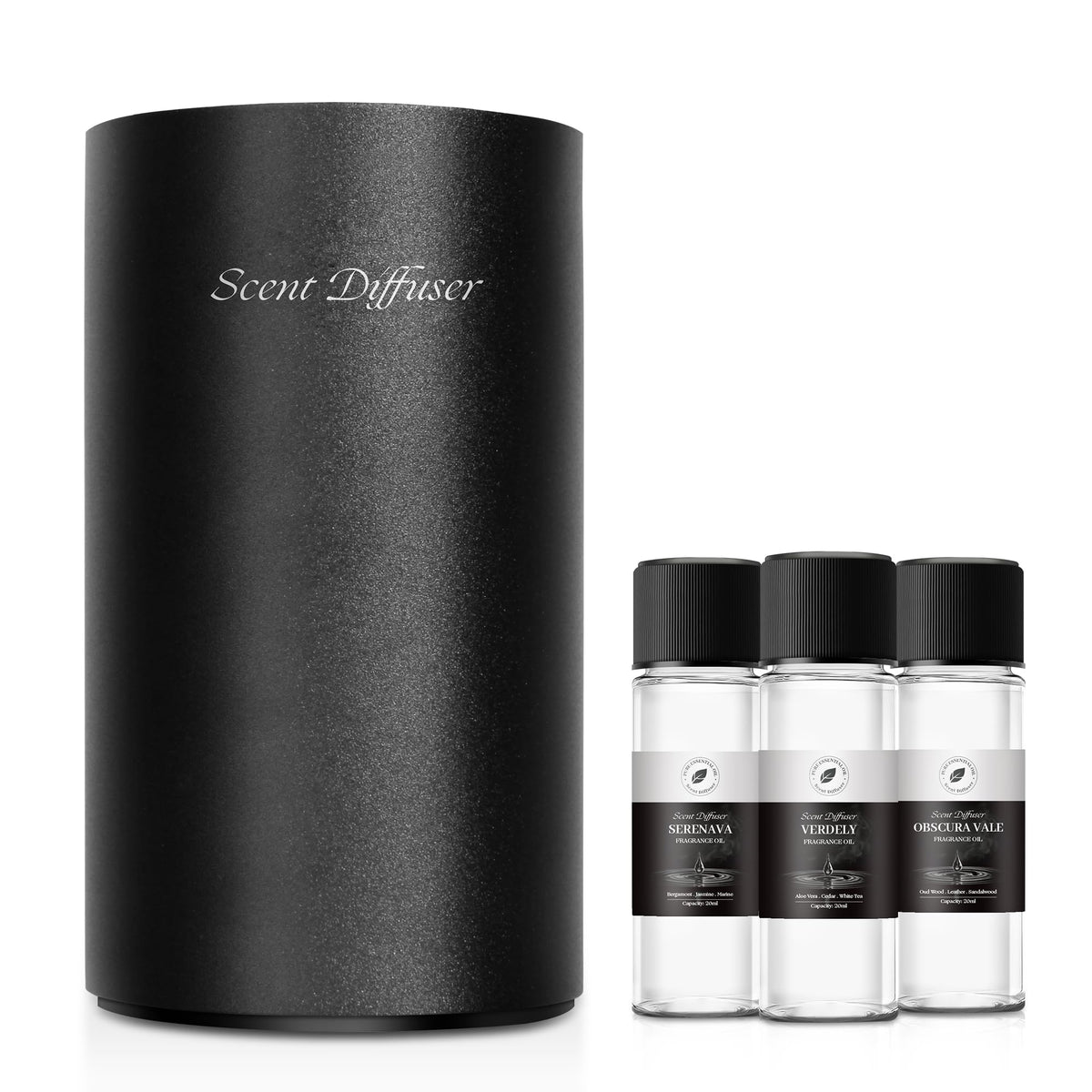 EvCZen difusor frontal negro elegante y portátil que aporta aroma inmediato