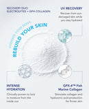 EVER COLLAGEN primer plano de textura del polvo, fácil disolución