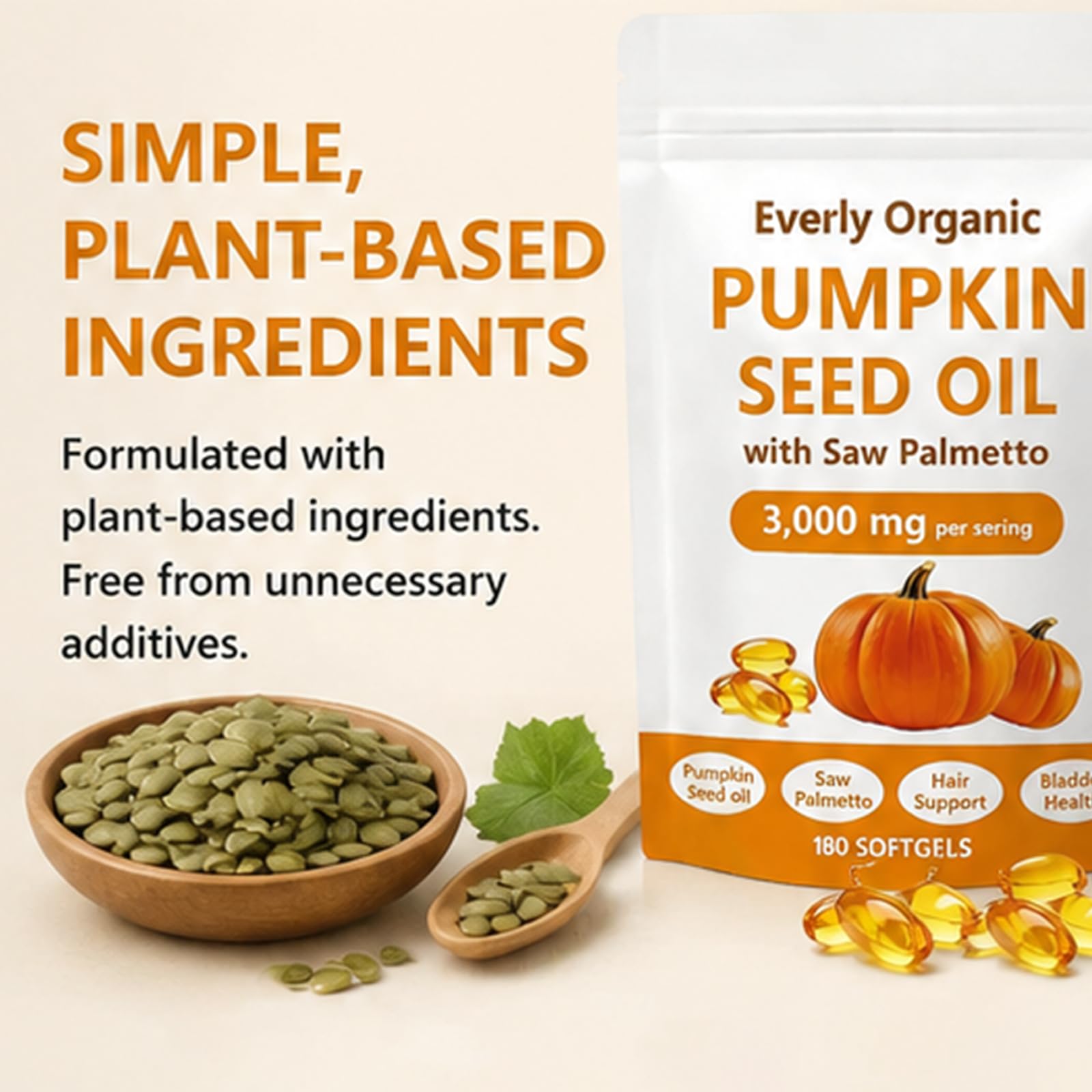 Everly Organic bolsa resellable con etiqueta 90 días para conservación