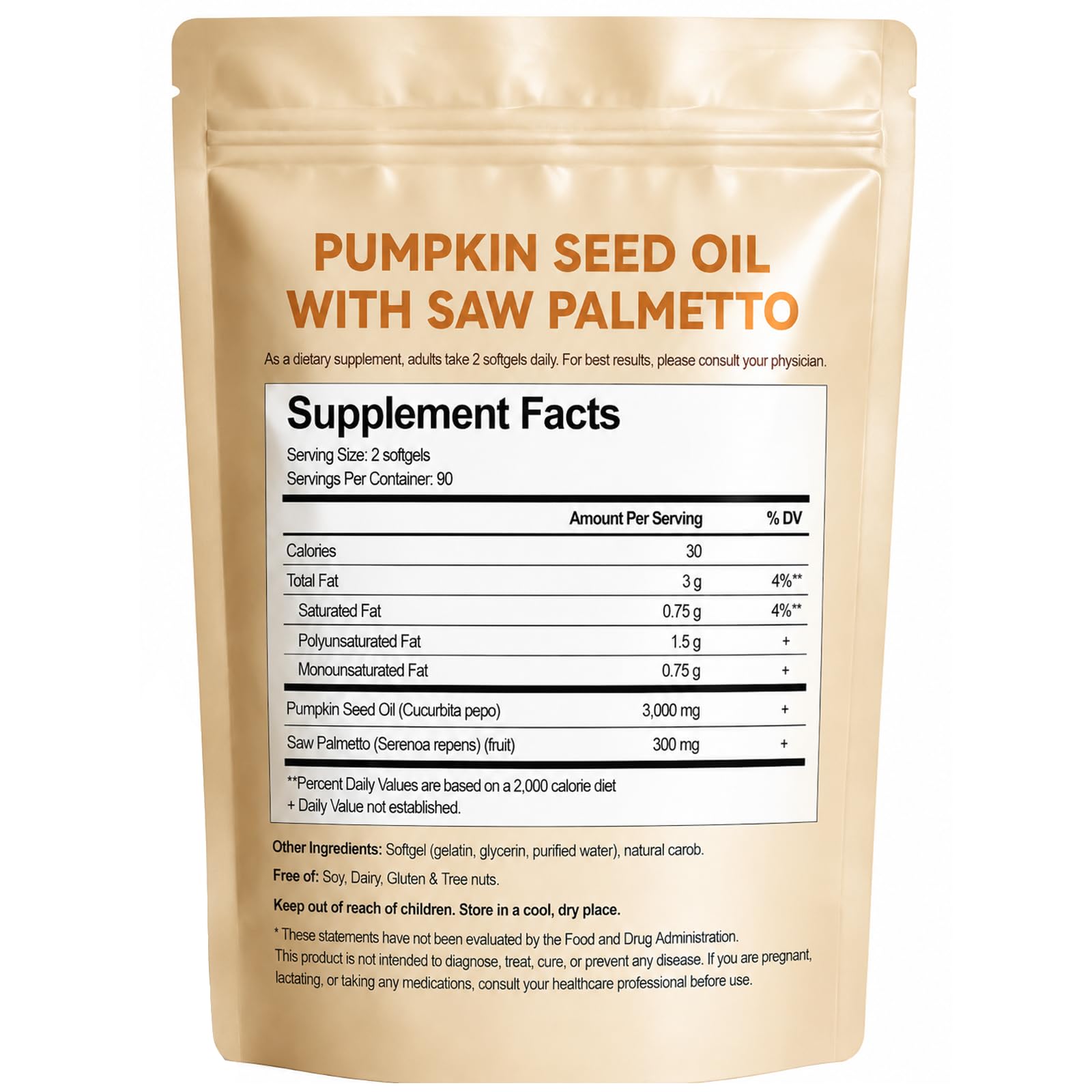 Everly Organic Pumpkin Seed caja de empaquetado lista para envío seguro