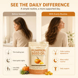 Everly Organic Pumpkin Seed semillas de calabaza crudas junto al frasco indicando origen