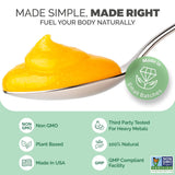 EverSmith Organics gel vertiéndose en batido nutritivo y sabroso