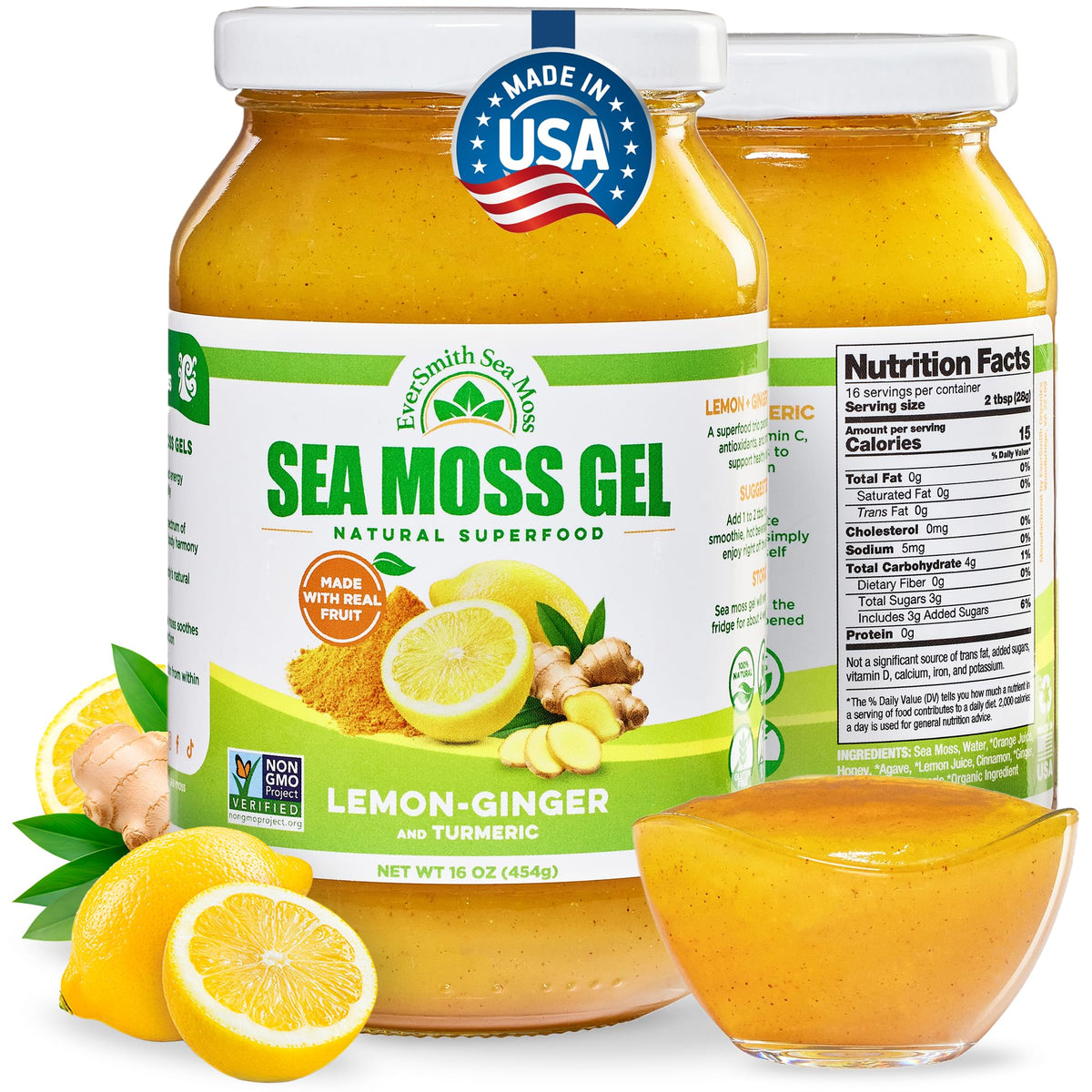 EverSmith Organics frasco delantero mostrando etiqueta y facilidad de uso
