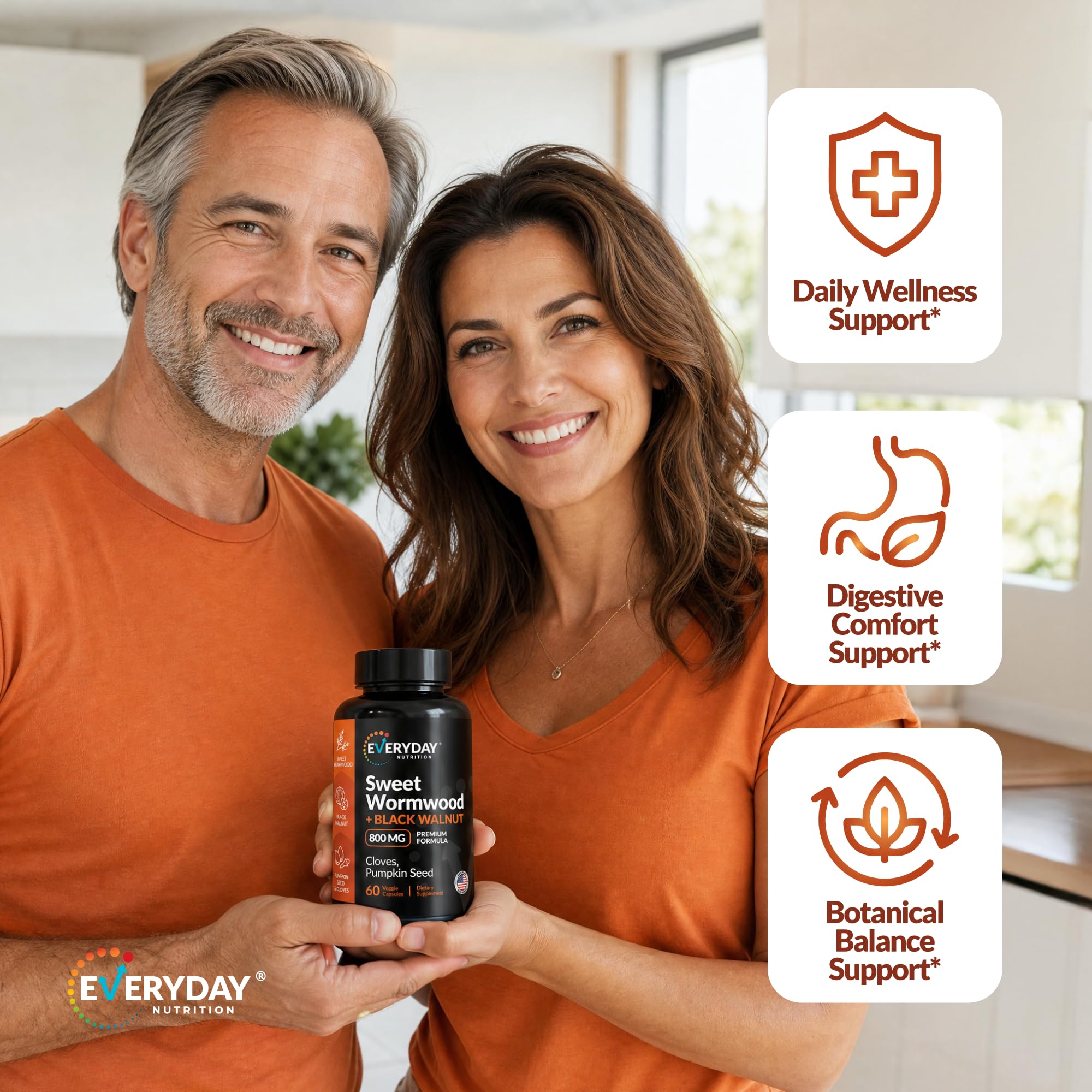 EVERYDAY NUTRITION cápsula en mano muestra tamaño y fácil ingesta