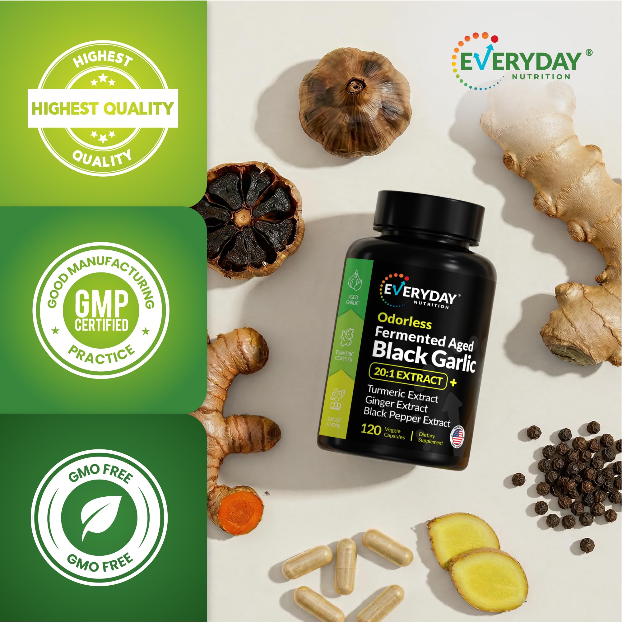 EVERYDAY NUTRITION cápsulas en mano para comparar tamaño y facilidad de ingestión