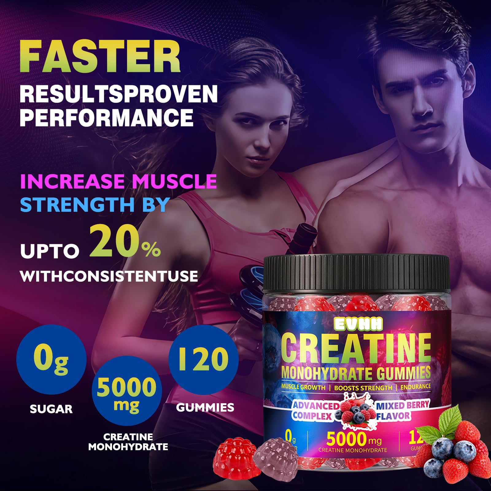 EVHH etiqueta nutricional abierta mostrando 5000mg por porción y sin azúcares