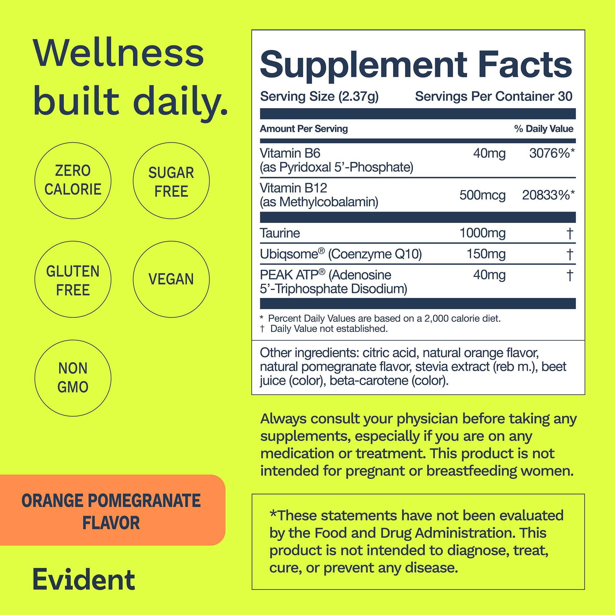EVIDENT WELLNESS persona bebiendo en escritorio para energía sin cafeína
