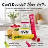 Evie Beauty Fuel sobre individual mostrado de cerca para fácil preparación