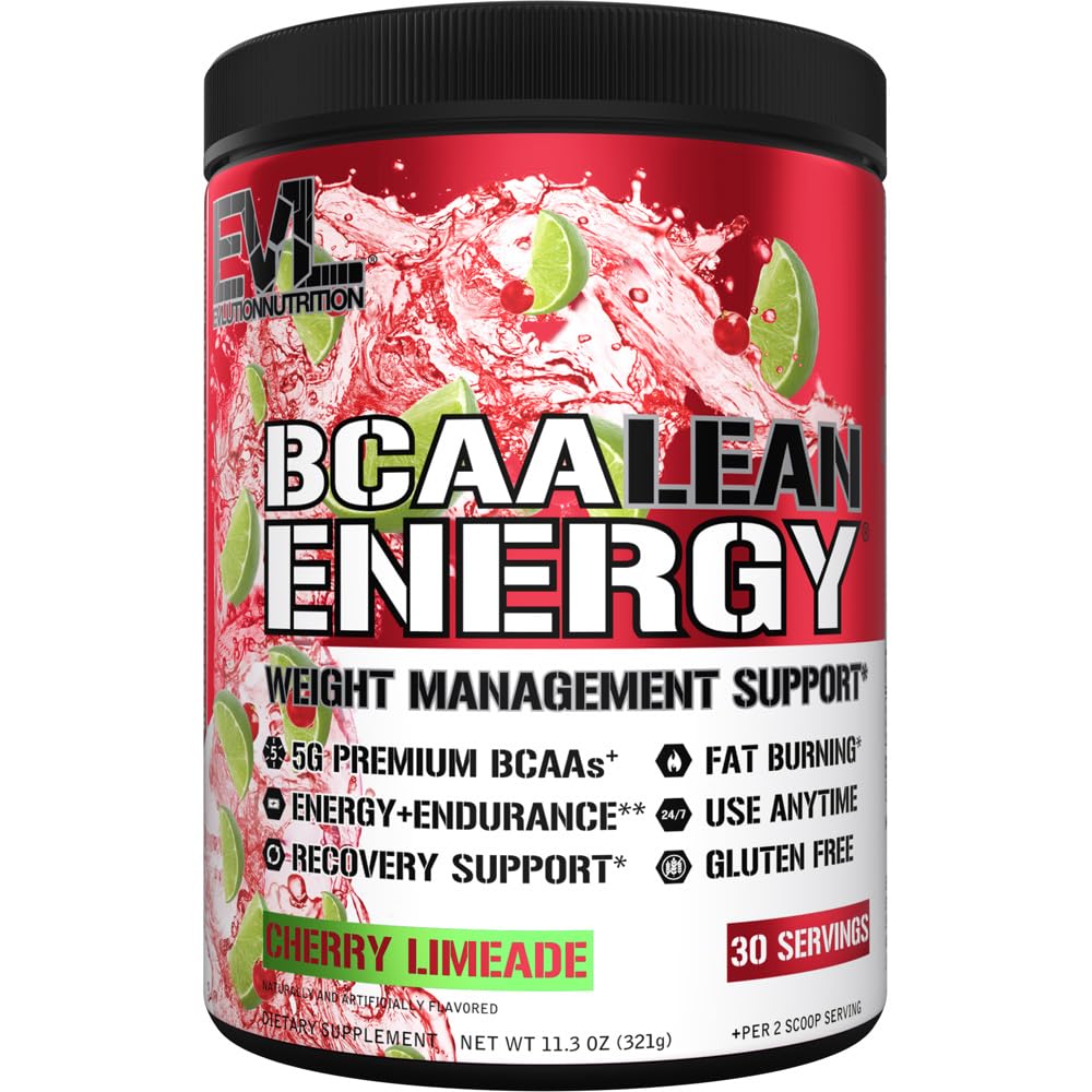 Evlution EVL frasco frontal Cherry Limeade mostrando la etiqueta y beneficios