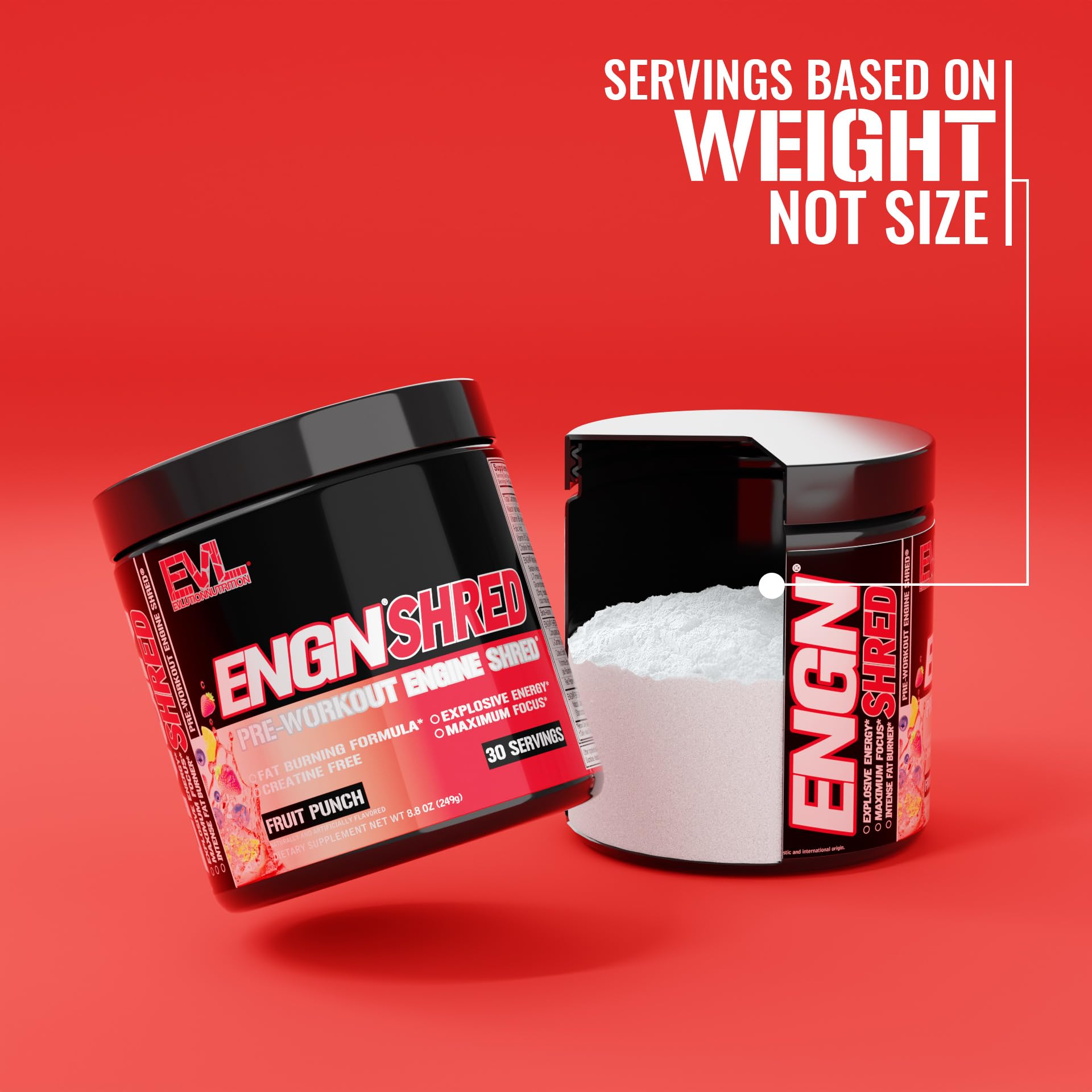 Evlution EVL pre-entreno servido en vaso listo para mejorar rendimiento