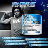 Evlution PumpMode atleta en gimnasio mostrando mayor vascularidad