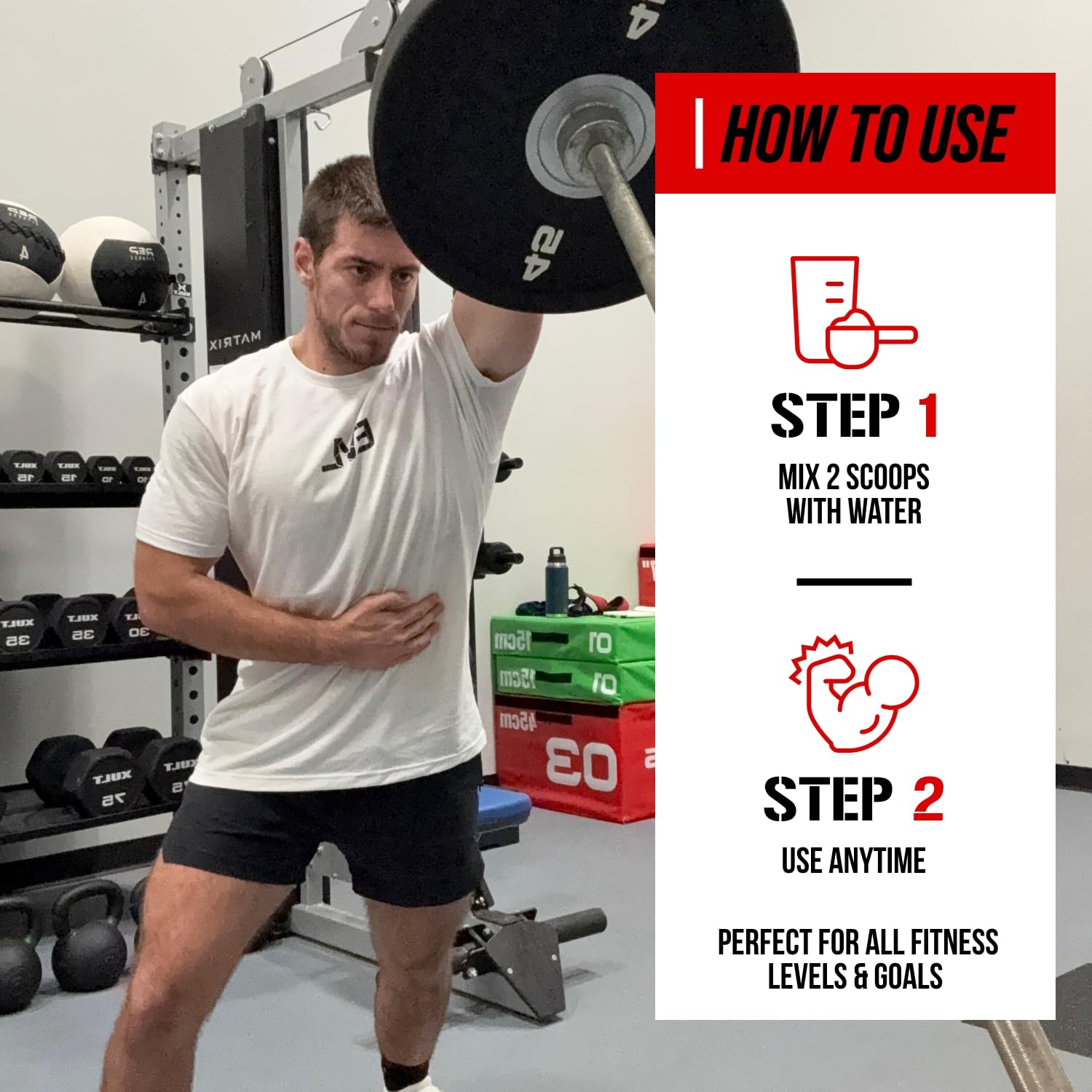 Evlution Creatine Energy polvo en primer plano que muestra textura fina y mezcla rápida