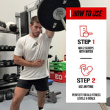 Evlution Creatine Energy polvo en primer plano que muestra textura fina y mezcla rápida