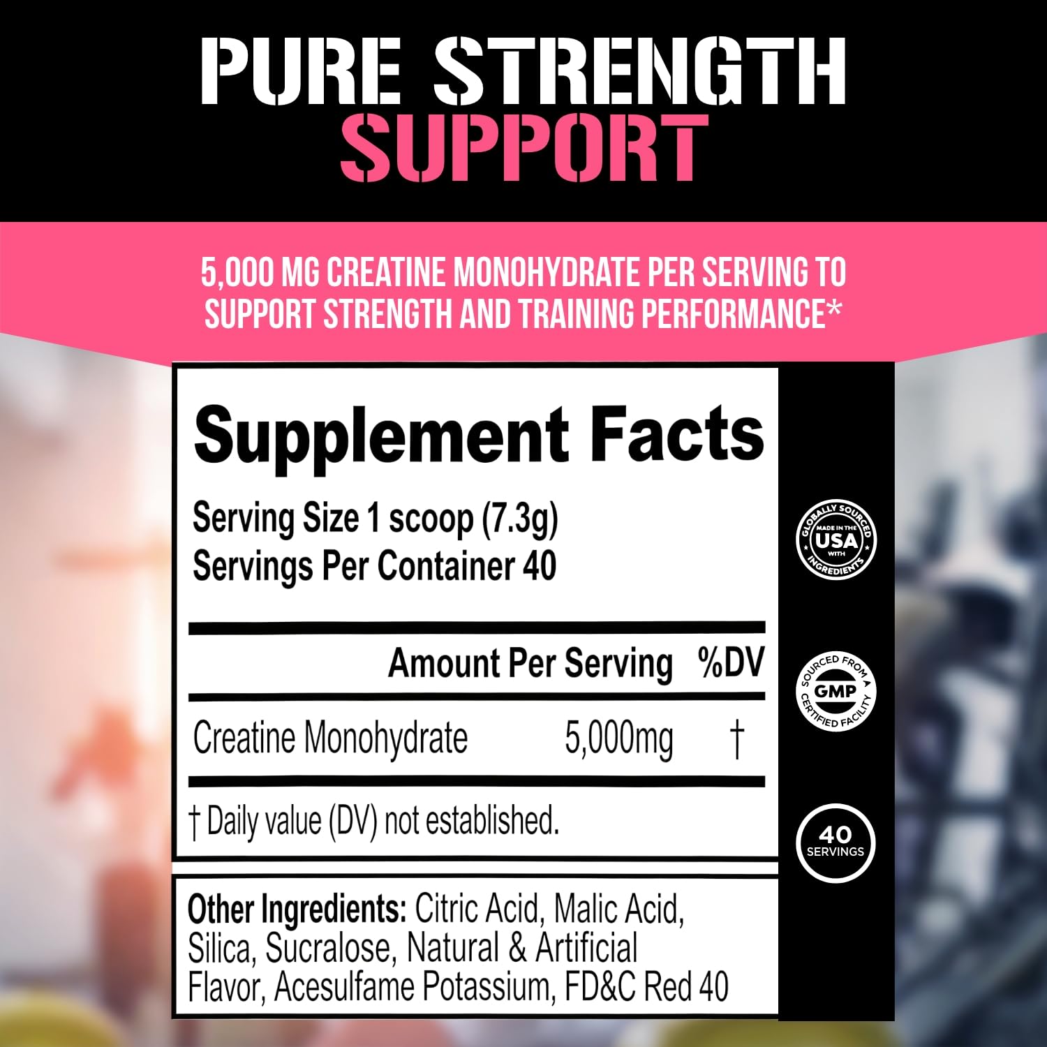 Cuchara medidora con 5 g de Evlution Creatine 5000 lista para medir servicio