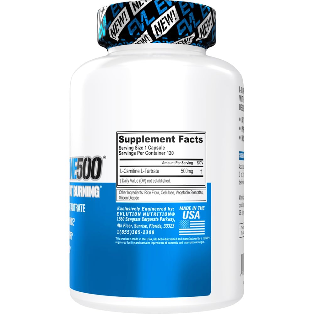 Evlution cápsulas de L-Carnitine detalle de textura para dosificación fácil
