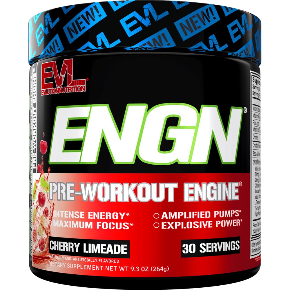 Evlution envase frontal ENGN con sabor Cherry Limeade mostrando etiqueta clara y atractivo