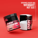 Evlution ENGN Test vaso preparado en mano mostrando uso previo al entrenamiento y energía inmediata