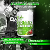 Evlution etiqueta de ingredientes mostrando superfoods y orgánicos