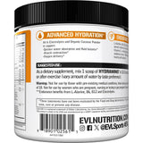 Evlution etiqueta Hydramino lista de ingredientes y electrolitos clave legible
