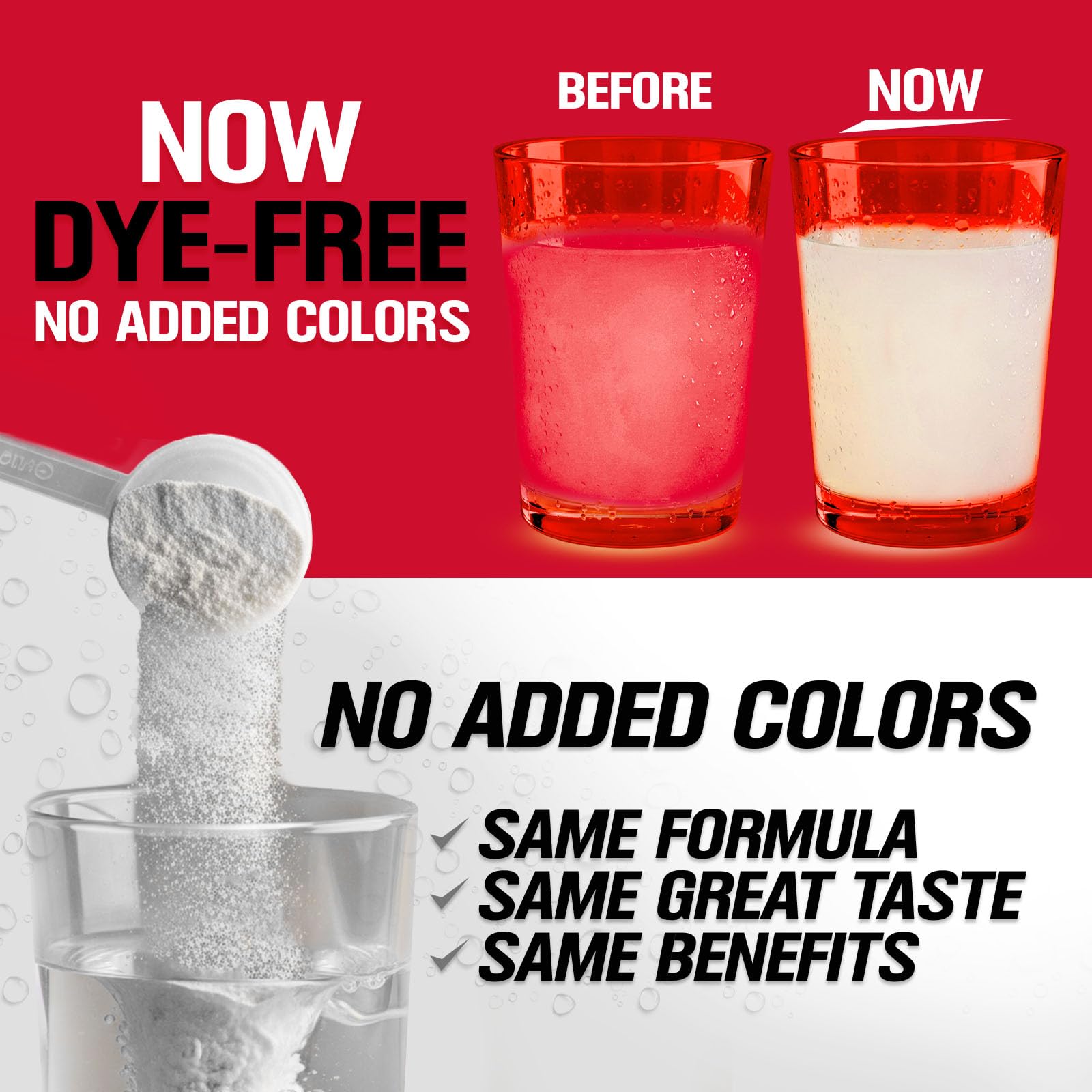Vaso preparado con Evlution Hydramino sabor Fruit Punch listo para beber
