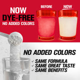 Vaso preparado con Evlution Hydramino sabor Fruit Punch listo para beber