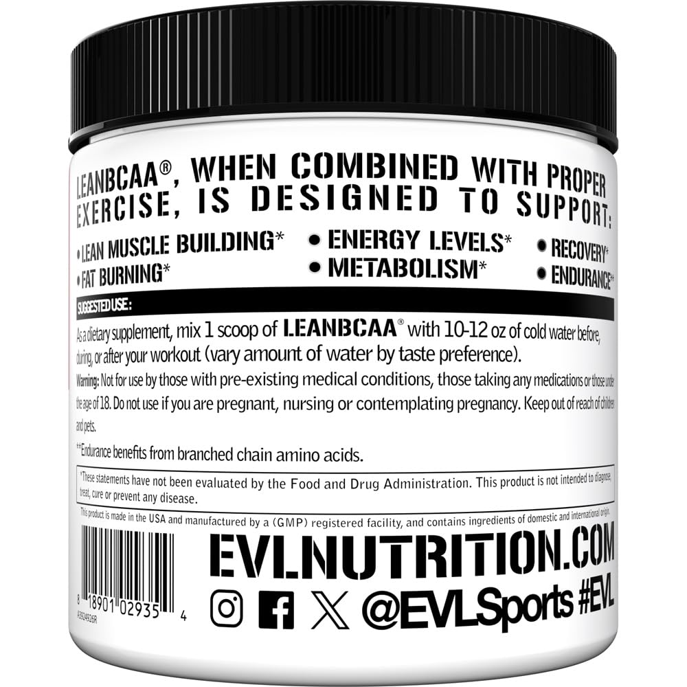Evlution vaso con Lean BCAA mezclado demostrando hidratación y recuperación