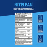 Evlution NiteLean etiqueta detallada con ingredientes y transparencia