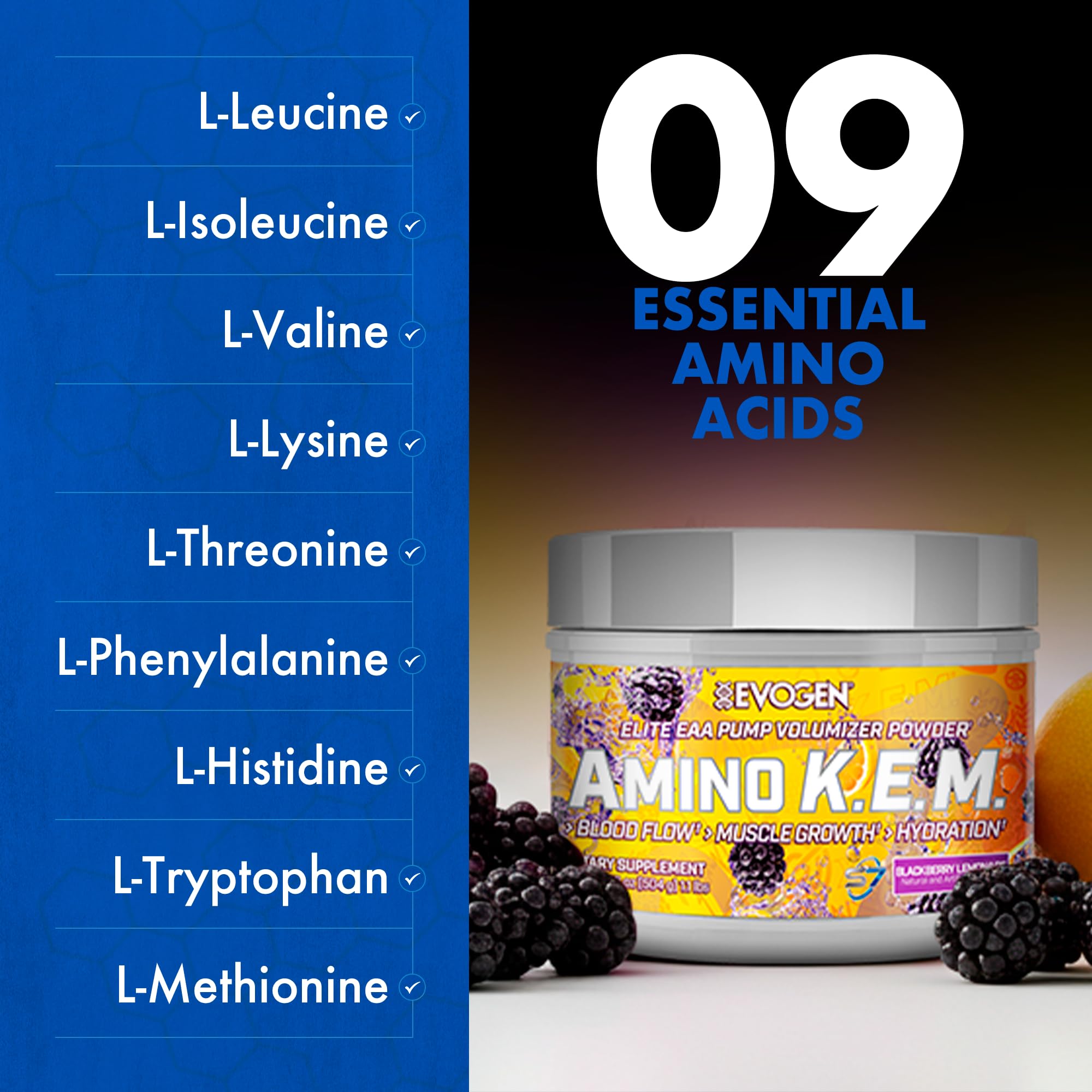 Evogen Amino K.E.M deportista en gimnasio usando el suplemento para rendimiento