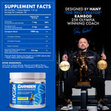 Vaso con Evogen Carnigen mezclado, demostrando preparación fácil y energía sin estimulantes