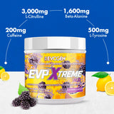 Etiqueta Evogen con lista de ingredientes clave y beneficios visibles