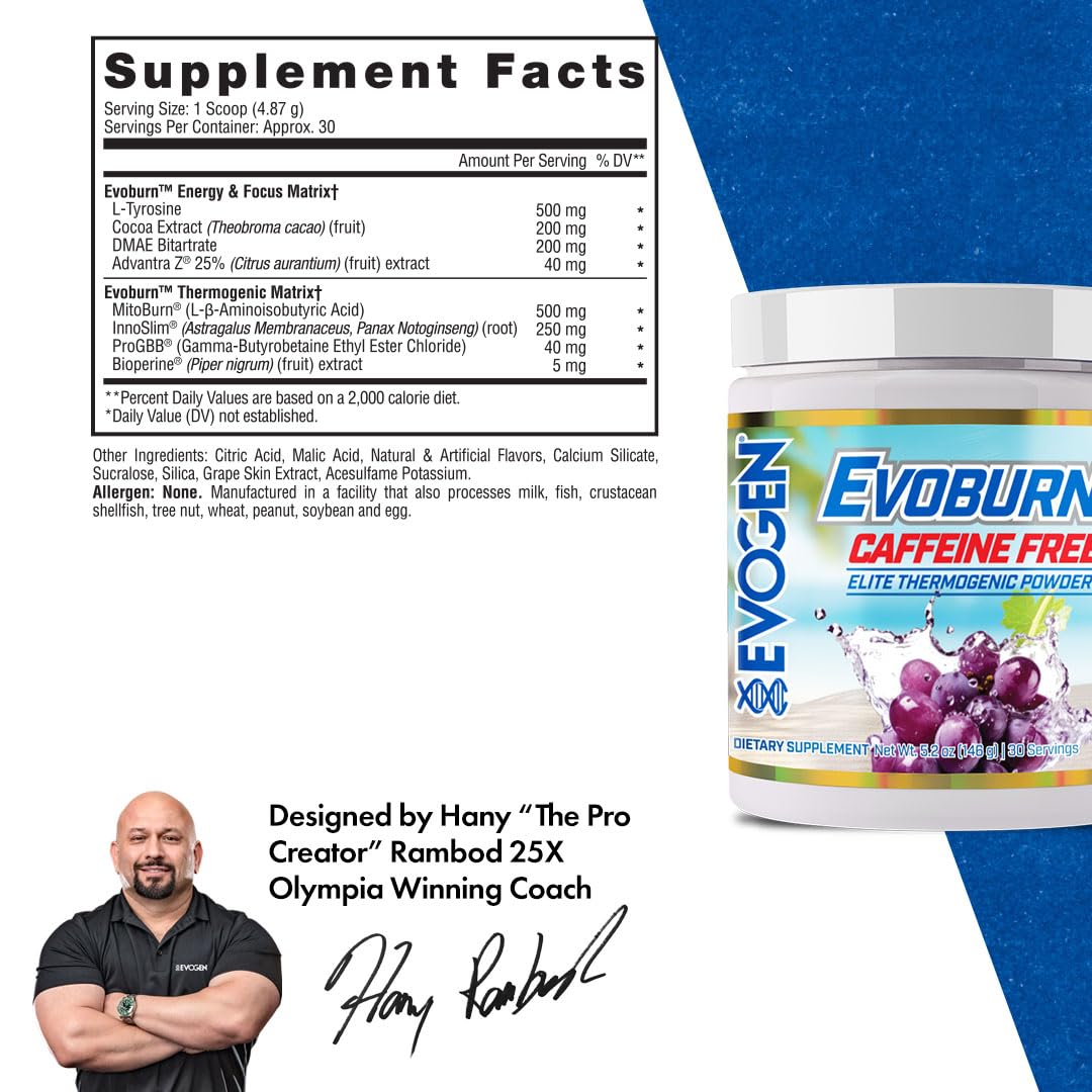 Evogen Evoburn primer plano del polvo que resalta textura fina y soluble