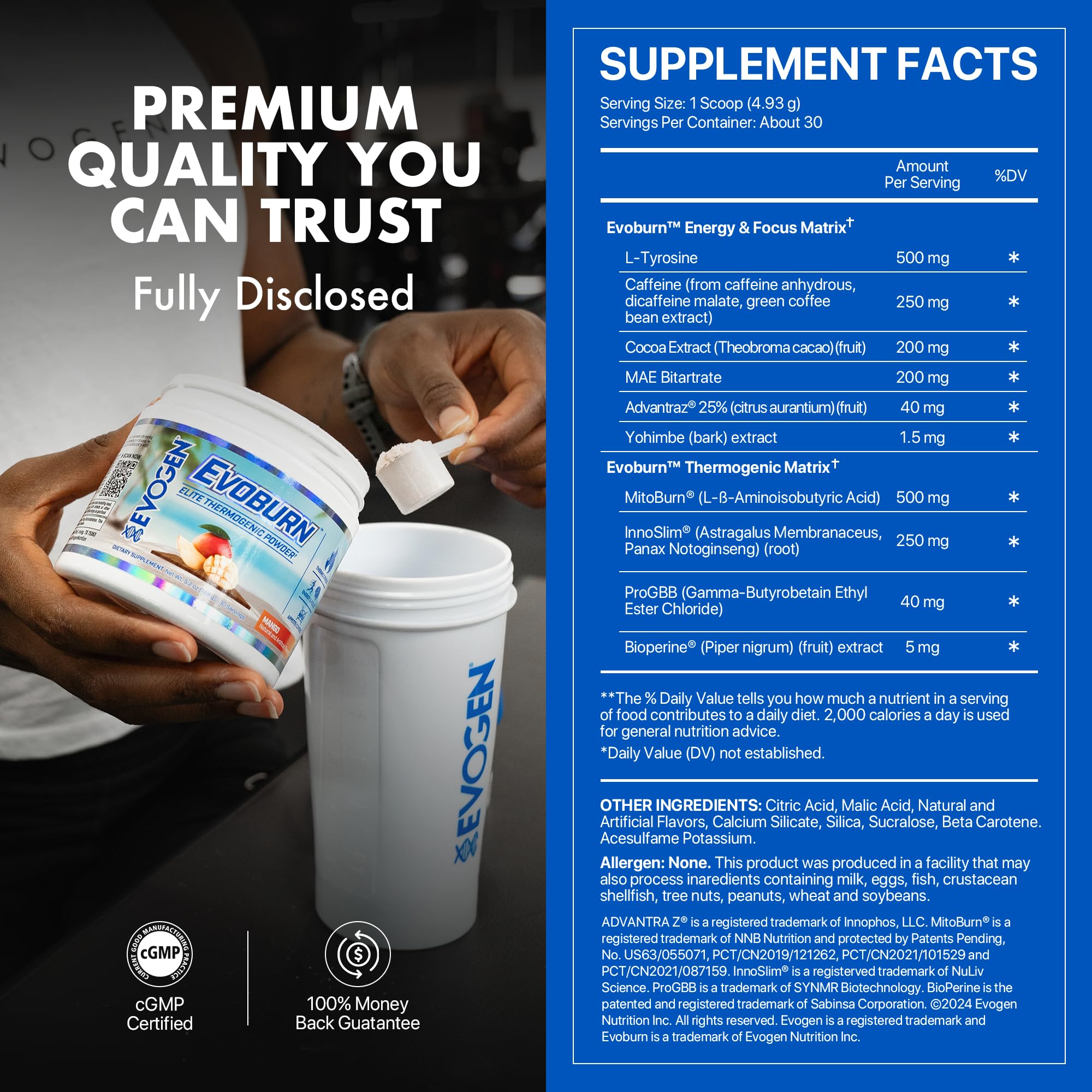 Evogen Evoburn usado antes de entrenamiento en gimnasio, más enfoque y potencia