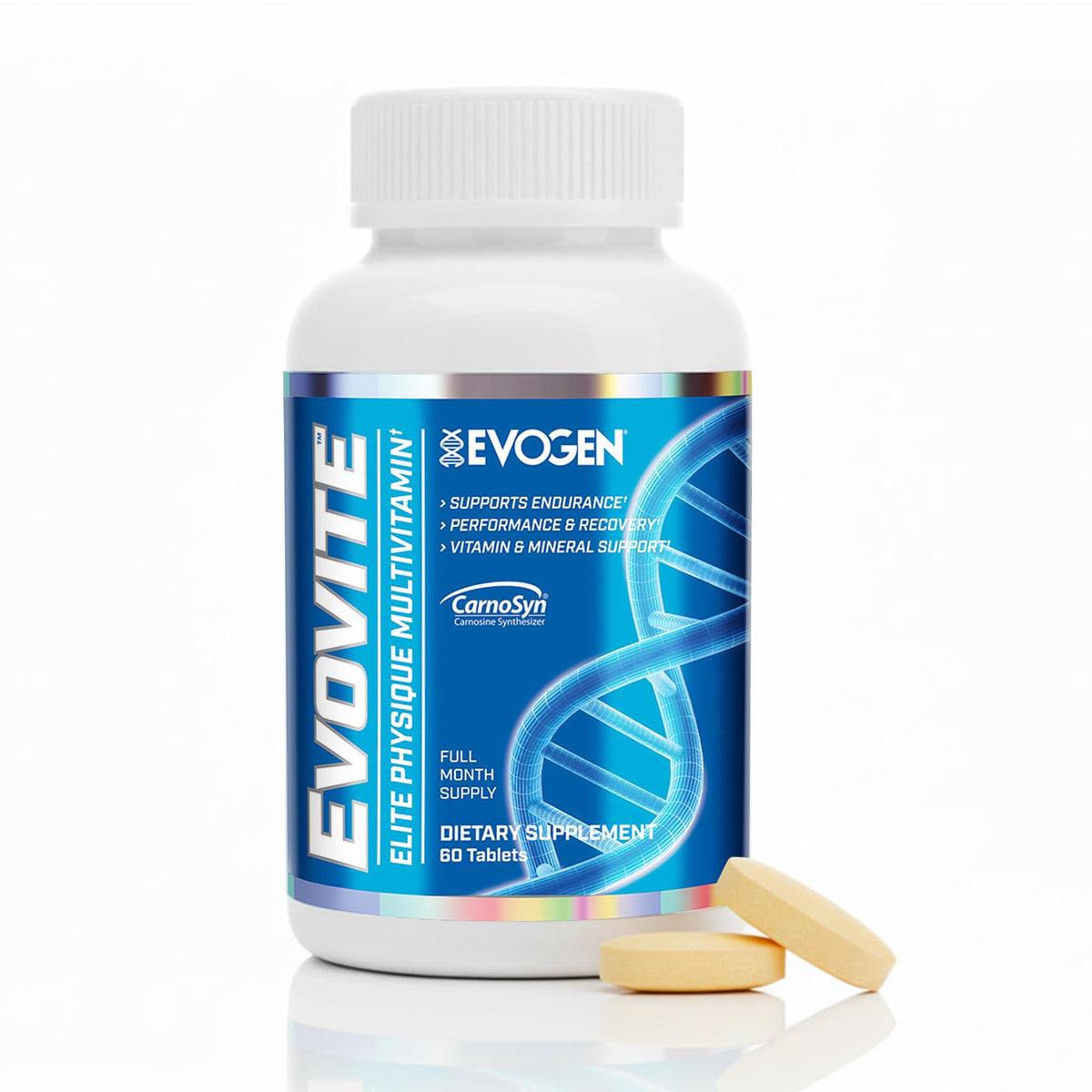 Evogen Evovite envase frontal mostrando etiqueta y beneficios visibles