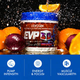 Evogen EVP 3D etiqueta con lista de ingredientes y beneficios claros