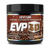 Evogen EVP 3D frontal del envase mostrando diseño y sabor Iced Mocha