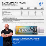 Evogen EVP AQ en uso antes de entrenamiento resaltando mayor vascularidad