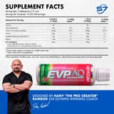 Evogen uso en gimnasio antes de entrenar mostrando bombas y vascularidad