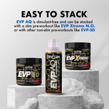 Evogen EVP AQ etiqueta con ingredientes destacando glicerol y rendimiento